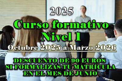 ABIERTO PLAZO INSCRIPCIÓN CURSO NIVEL 1